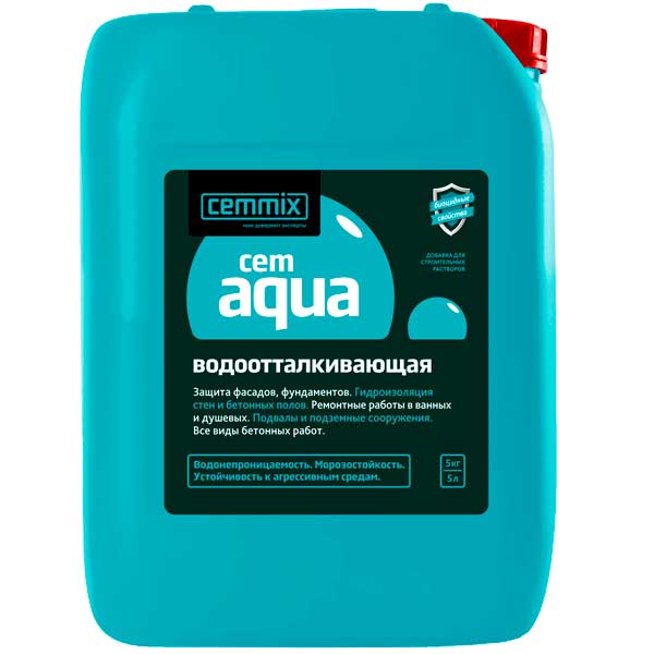 Водооталкивающая добавка CemAqua, 5 л картинка Водооталкивающая добавка CemAqua, 5 л магазин «СТД СКС» являющийся официальным дистрибьютором в России