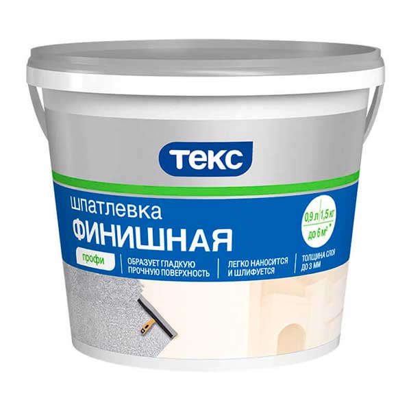 Шпатлевка финишнная, Текс Профи, 1.5 кг картинка Шпатлевка финишнная, Текс Профи, 1.5 кг магазин «СТД СКС» являющийся официальным дистрибьютором в России