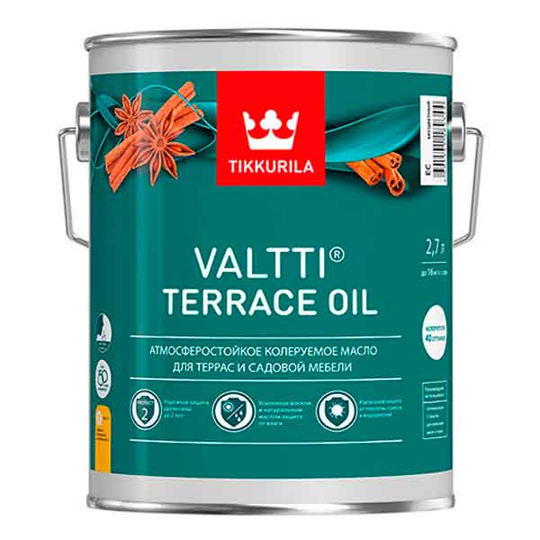 Масло для террас Valtti Terrace Oil EC Tikkurila, 2,7 л картинка Масло для террас Valtti Terrace Oil EC Tikkurila, 2,7 л магазин «СТД СКС» являющийся официальным дистрибьютором в России