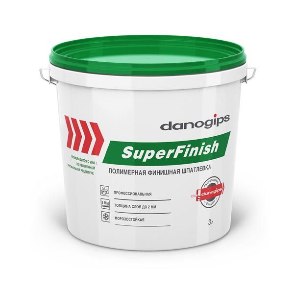 картинка Шпаклевка готовая DANOGIPS SuperFinish 17 л/28 кг магазин «СТД СКС» являющийся официальным дистрибьютором в России 