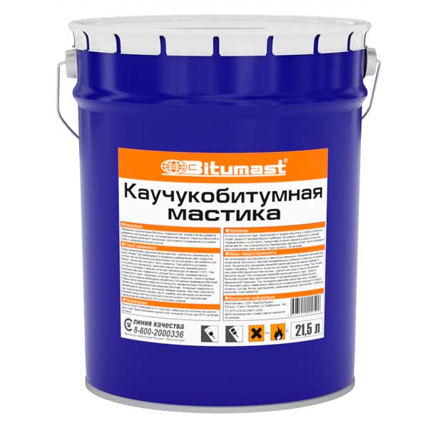 Мастика каучукобитумная Bitumast, 21.5 л картинка Мастика каучукобитумная Bitumast, 21.5 л магазин «СТД СКС» являющийся официальным дистрибьютором в России