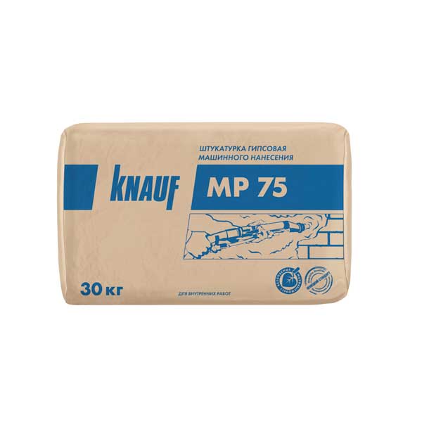 Штукатурка гипсовая машинного нанесения, КНАУФ МП 75, 30 кг картинка Штукатурка гипсовая машинного нанесения, КНАУФ МП 75, 30 кг магазин «СТД СКС» являющийся официальным дистрибьютором в России