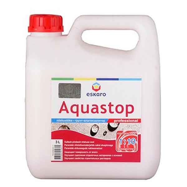 картинка Грунт-концентрат 1:10 Eskaro Aquastop Professional 3 л магазин «СТД СКС» являющийся официальным дистрибьютором в России 