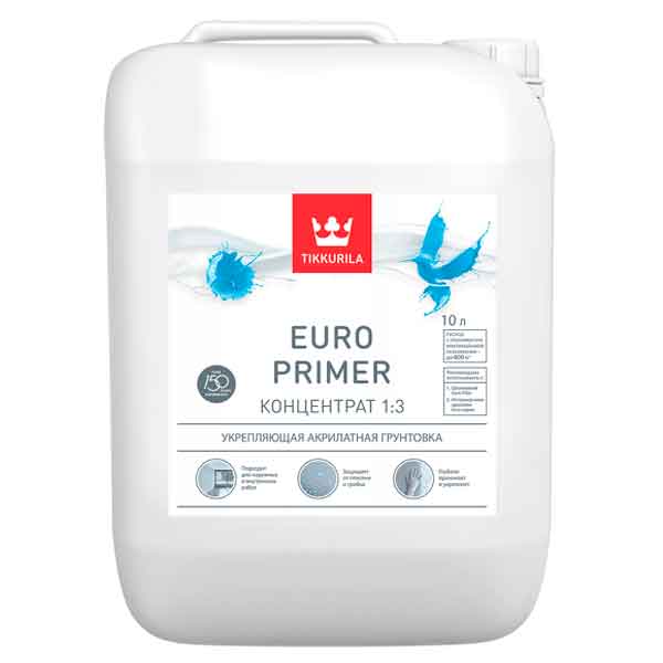 Укрепляющая акрилатная грунтовка, Tikkurila Euro Primer, 10 л картинка Укрепляющая акрилатная грунтовка, Tikkurila Euro Primer, 10 л магазин «СТД СКС» являющийся официальным дистрибьютором в России