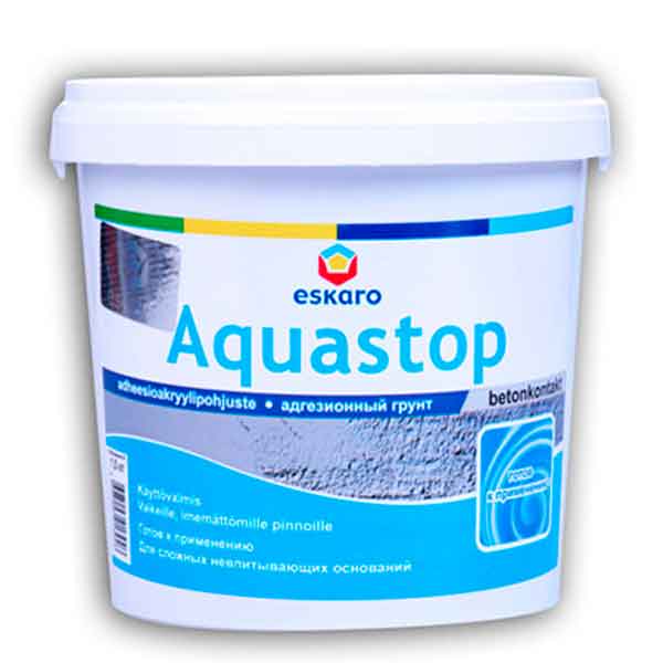 картинка Грунт бетоноконтакт Eskaro Aquastop 1.5 кг магазин «СТД СКС» являющийся официальным дистрибьютором в России 