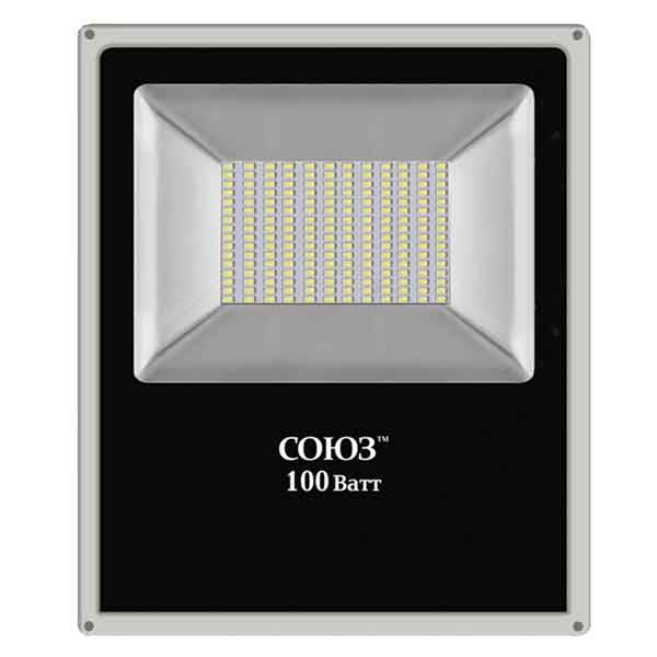 Прожектор светодиодный СОЮЗ, SMD, 100Вт, 6500K, IP65 картинка Прожектор светодиодный СОЮЗ, SMD, 100Вт, 6500K, IP65 магазин «СТД СКС» являющийся официальным дистрибьютором в России