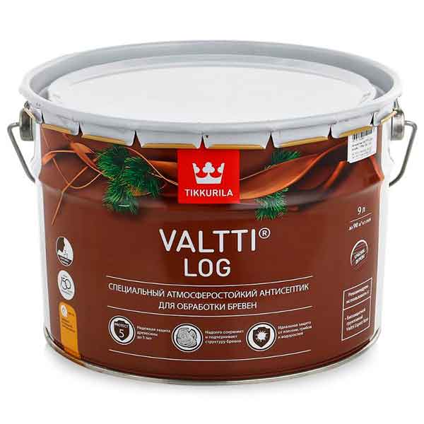Антисептик Тиккурила Valtti Log, основа EC, 9 л картинка Антисептик Тиккурила Valtti Log, основа EC, 9 л магазин «СТД СКС» являющийся официальным дистрибьютором в России