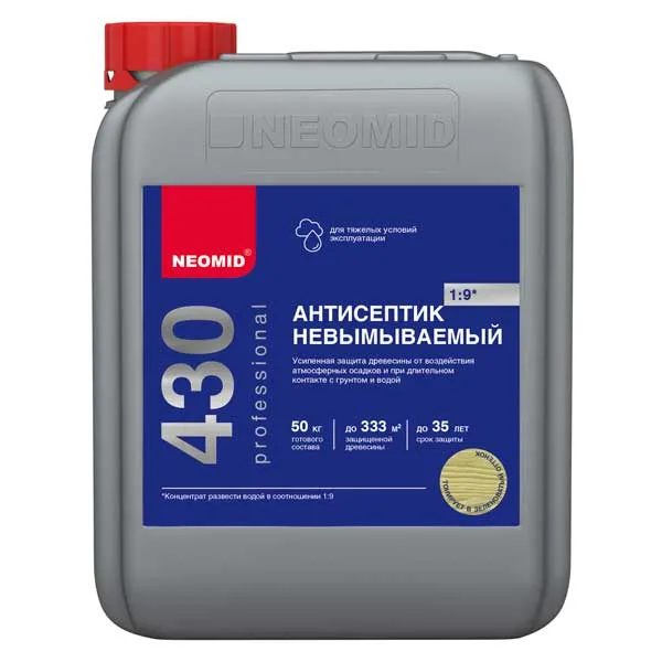 Антисептик Neomid 430 Еco невымываемый для дерева биозащитный концентрат 1:9 5 кг картинка Антисептик Neomid 430 Еco